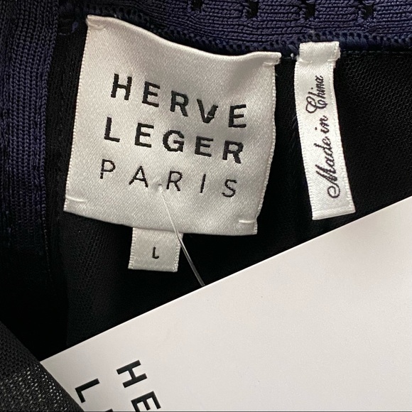 ✨8x HP✨Herve Leger Scallop Edge Mini Dress NWT - Picture 10 of 10